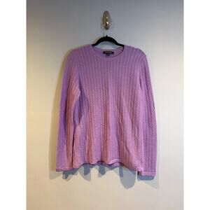 Brooks Brothers Extra-Fine Italian Merino Wool Cable Knit Sweater – Size Large